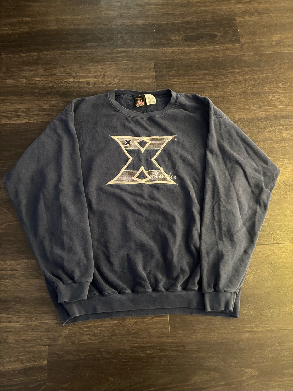 VTG Xavier Musketeers Embroidered Crewneck Sweatshirt Men’s L USA Olympics Tag